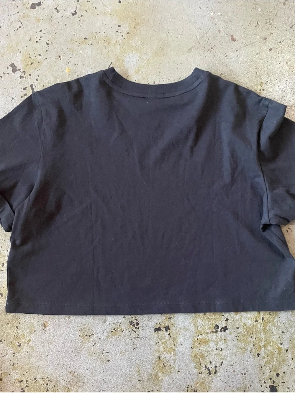 Adidas Essentials Women's Cropped Trefoil Tee with Cuffed Sleeves Black Size XL